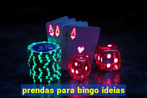 prendas para bingo ideias